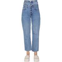Blugi drepti Double Waist Jeans Femei