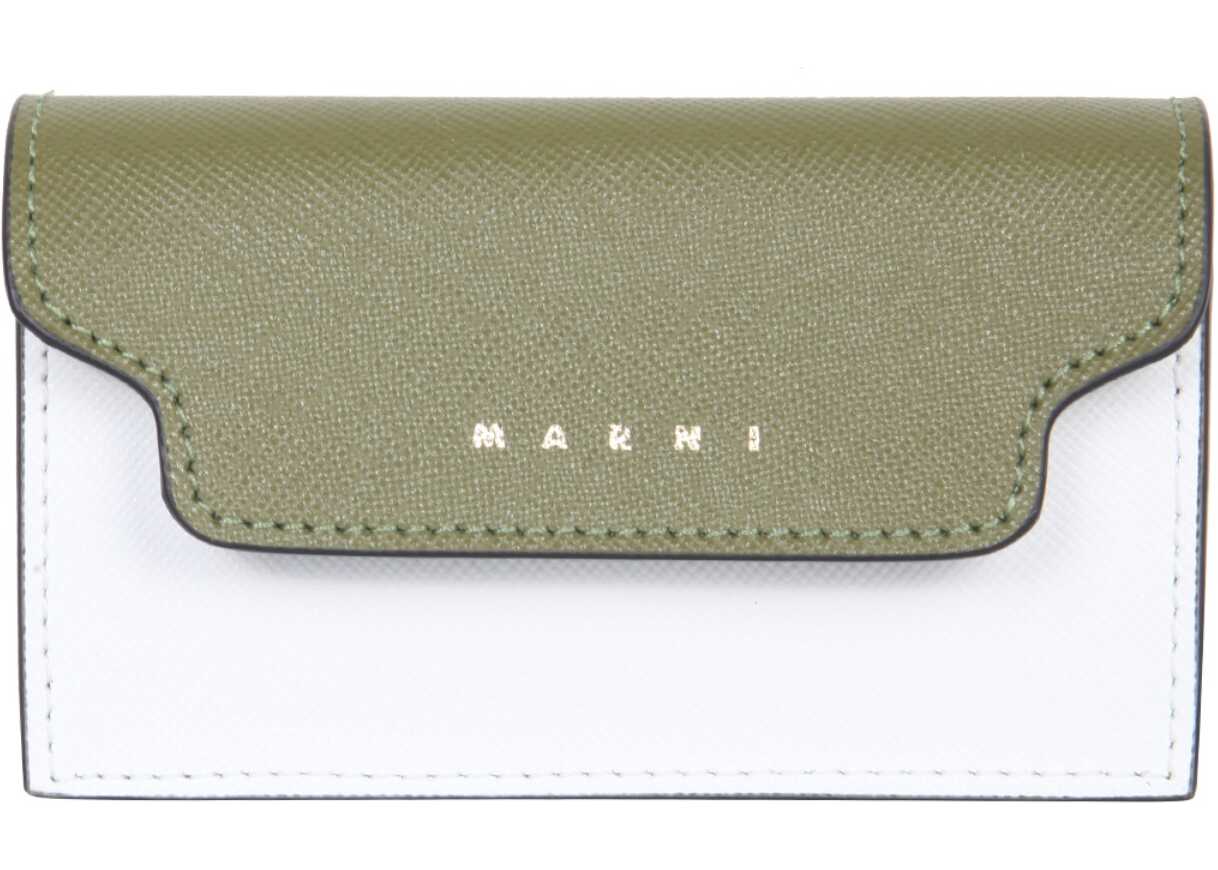 Marni Saffiano Leather Card Holder MULTICOLOUR