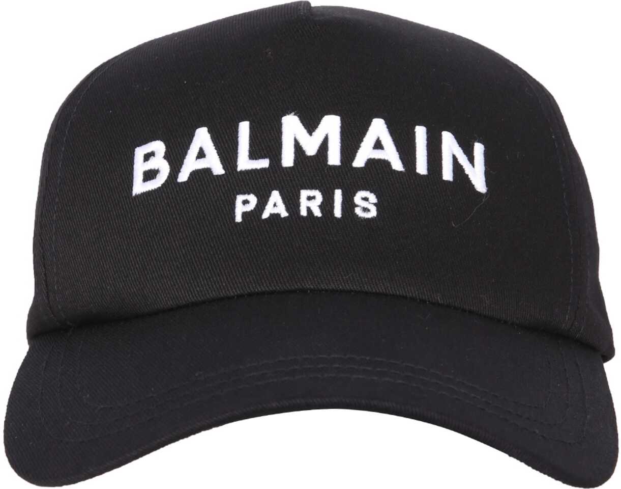 Balmain Baseball Hat With Logo XH1XA000_BB31EAB BLACK