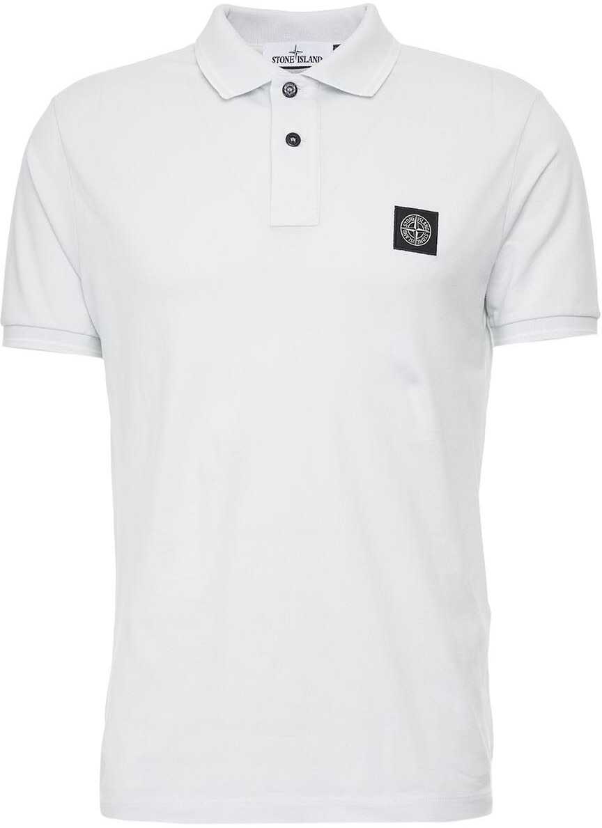 Stone Island Polo with logopatch White