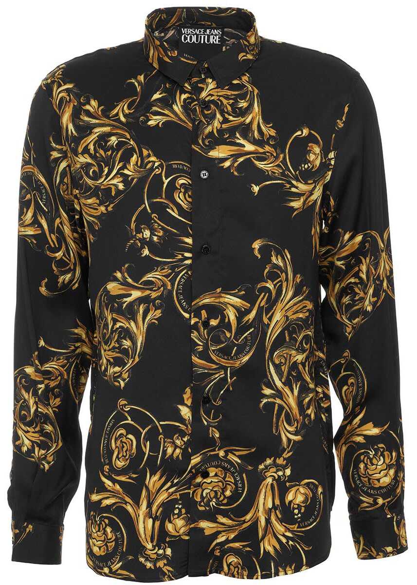 Versace Shirt in Barock-Print Black