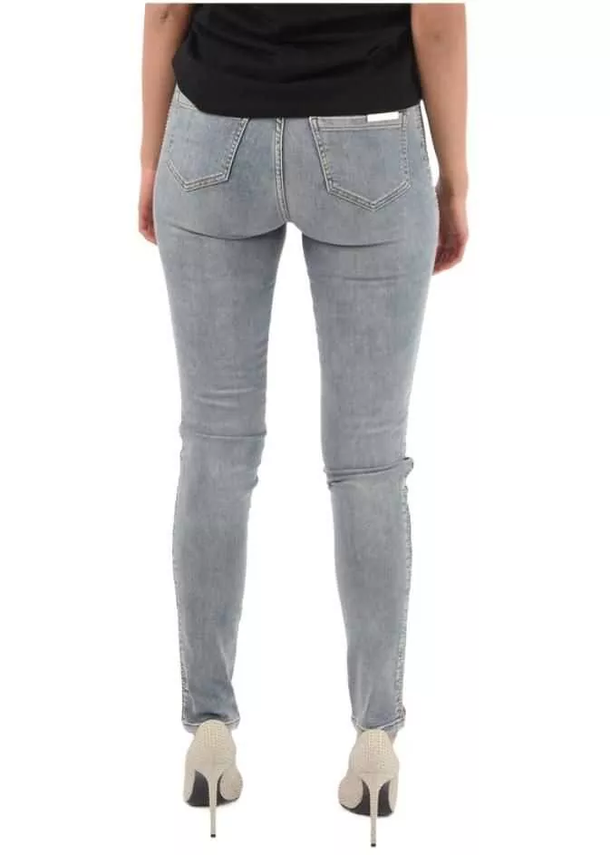 Blugi skinny Philipp Plein Vintage Effect By The Road High Waist Jegging Blue Femei (BM 8743602) 2