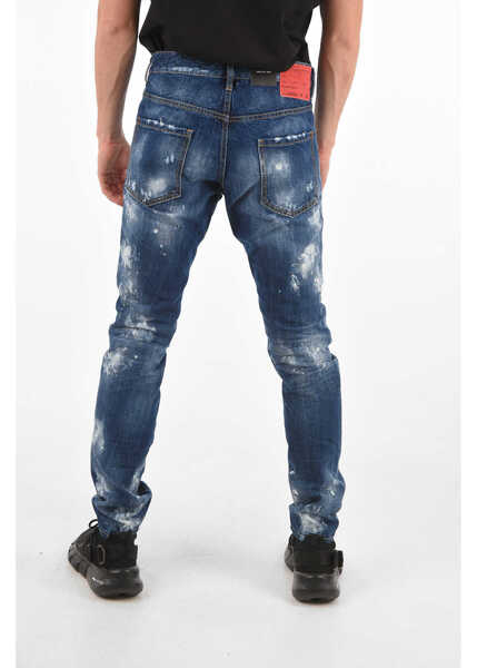 Blugi drepti DSQUARED2 15Cm Stonewashed Vintage Effect Cool Guy Jeans Blue Barbati (BM 8745459) 2