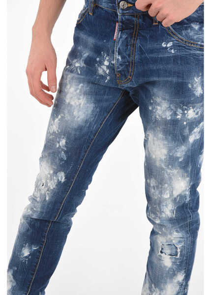 Blugi drepti DSQUARED2 15Cm Stonewashed Vintage Effect Cool Guy Jeans Blue Barbati (BM 8745459) 3