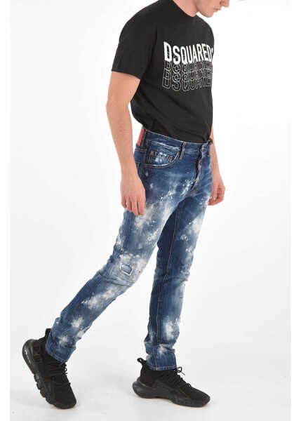 Blugi drepti DSQUARED2 15Cm Stonewashed Vintage Effect Cool Guy Jeans Blue Barbati (BM 8745459) 4