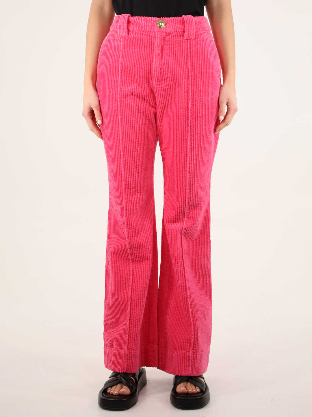 Ganni Corduroy Trousers F6911 Pink