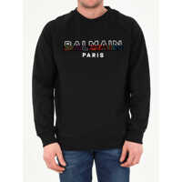 Hanorace Black Sweatshirt With Multicolor Logo Barbati