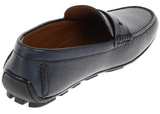 Mocasini Ermenegildo Zegna Ez Luxury Leather Loafers Blue Barbati (BM 8749017) 3