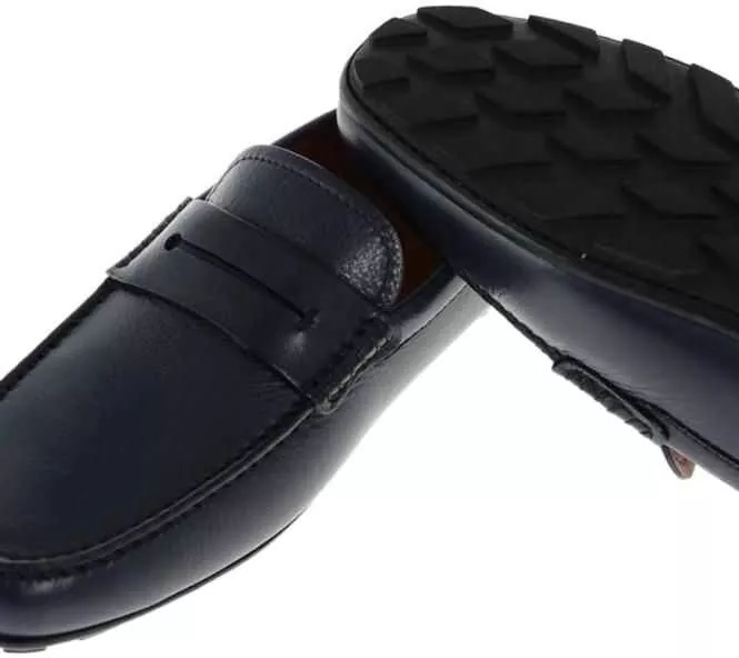 Mocasini Ermenegildo Zegna Ez Luxury Leather Loafers Blue Barbati (BM 8749017) 4