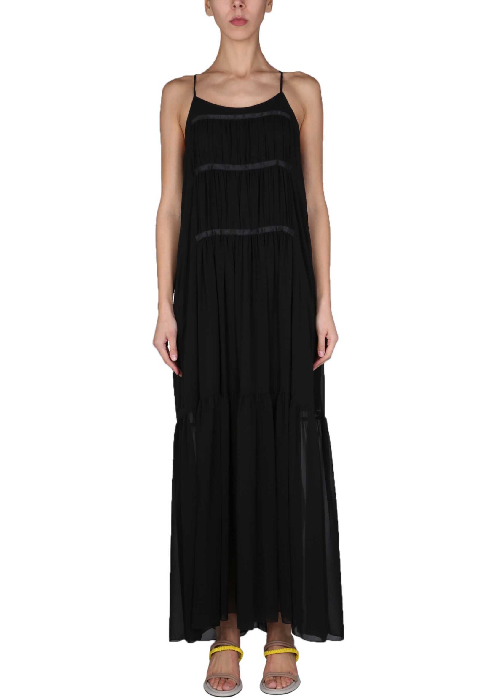 Anna Molinari Long Dress 7A058A_N0990 BLACK
