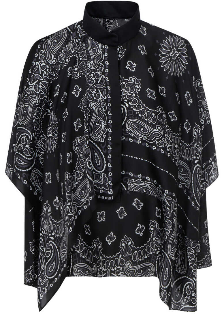 Sacai Bandana Printed Knitwear 2205931 BLACK