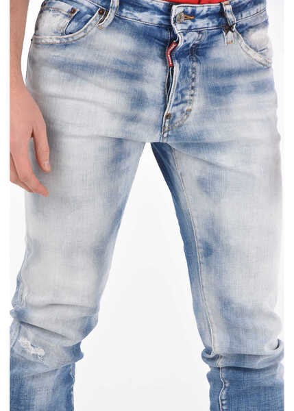 Blugi drepti DSQUARED2 Dlav Regular Fit Light Wash Denims Light Blue Barbati (BM 8749830) 3