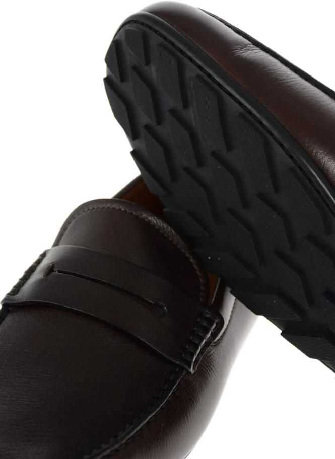 Mocasini Ermenegildo Zegna Ez Luxury Leather Driving Loafer Brown Barbati (BM 8749893) 4