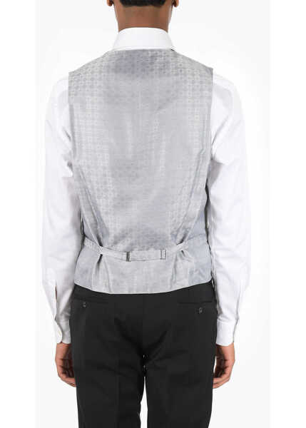 Veste costum CORNELIANI Silk 4 Buttons Ceremony Academy Vest Gray Barbati (BM 8751312) 2