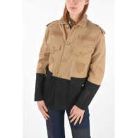 Geci de blugi Two Tone Saharan Denim Jacket With Jewel Buttons Femei