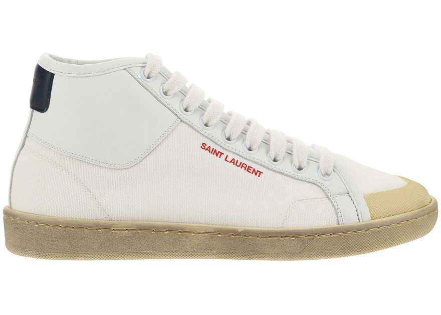 Saint Laurent Medie Court Classic SL/39 Sneakers 67628012ND0 OFF WHITE/BLA OPTIQUE