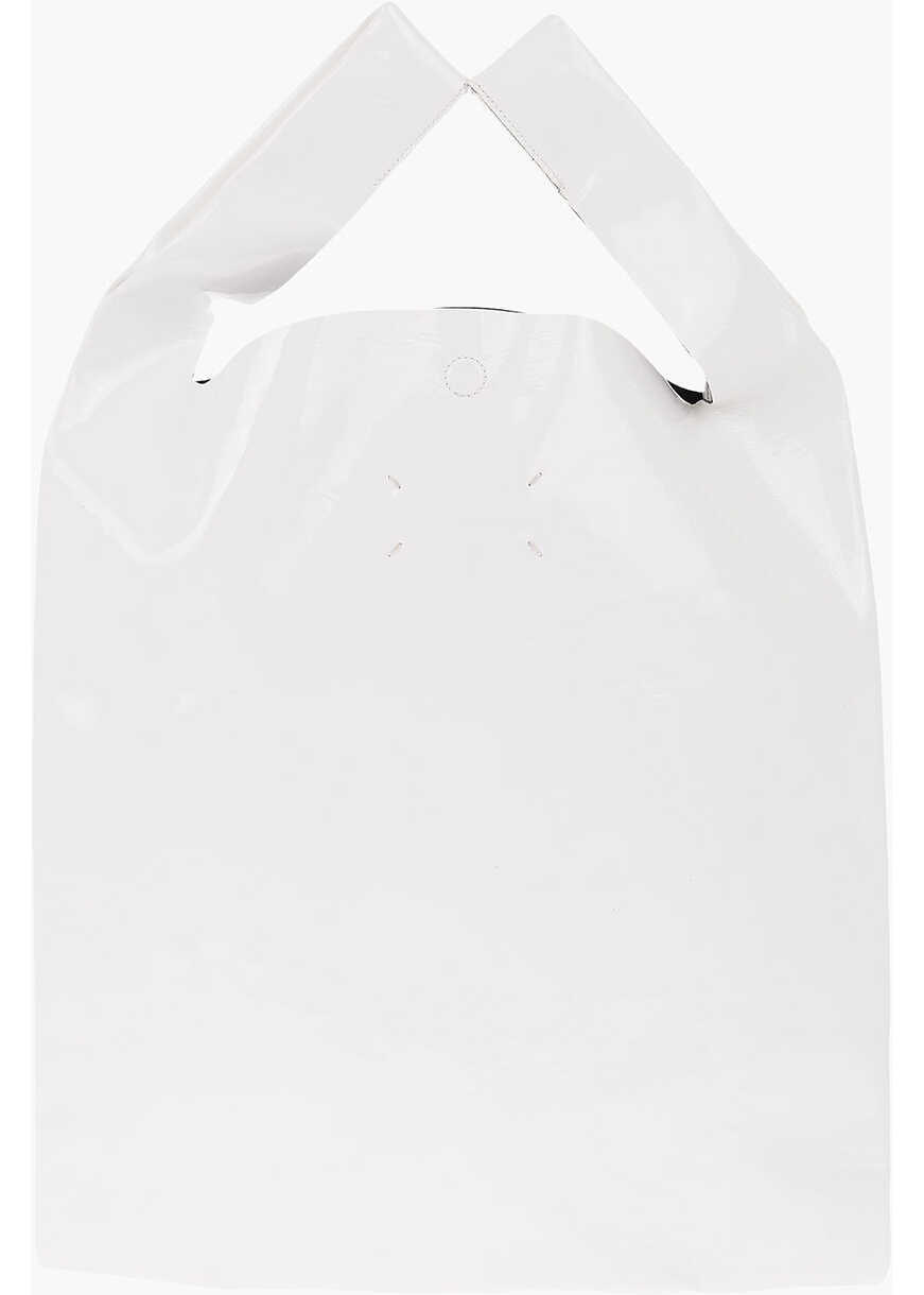 Genti de mana Maison Margiela Mm11 Leather Bag With Print White Barbati (BM 8752152) 2