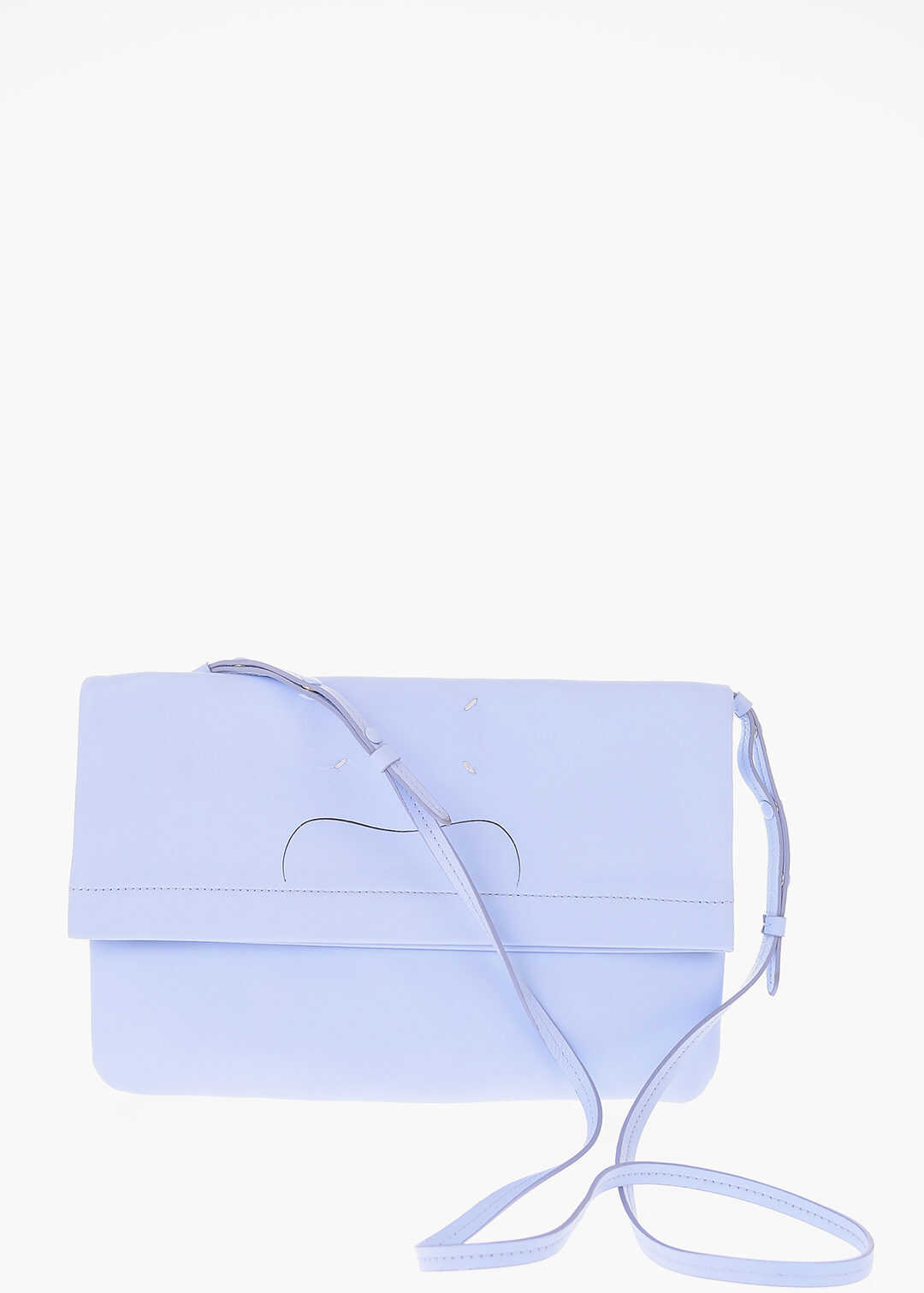 Maison Margiela Mm11 Leather Bag With Removable Shoulder Strap Violet b-mall.ro
