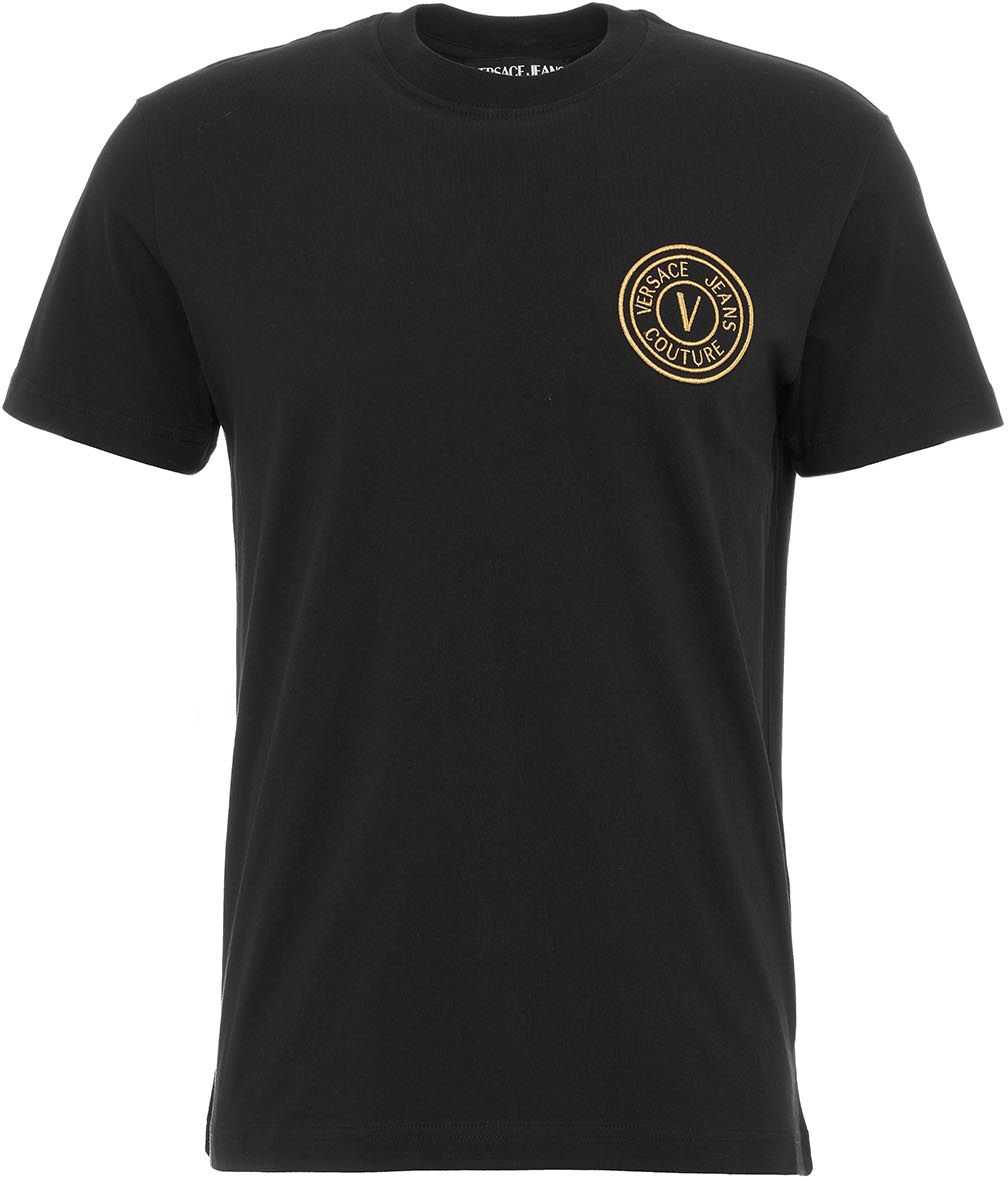 Versace T-shirt with logo embroidery Black