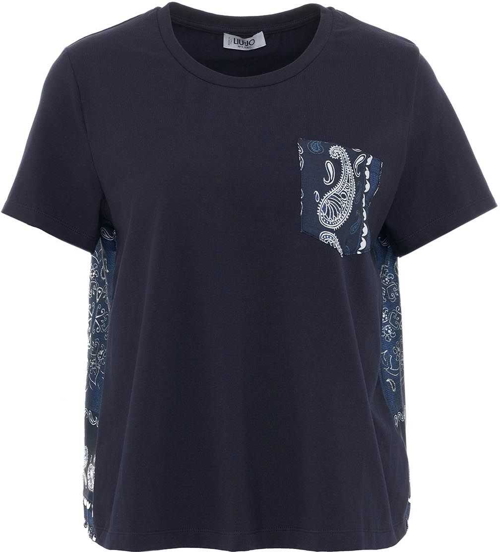 Liu Jo T-shirt with bandana print Blue