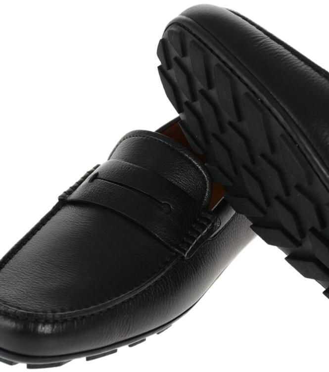 Mocasini Ermenegildo Zegna Ez Luxury Leather Loafers Black Barbati (BM 8753385) 4