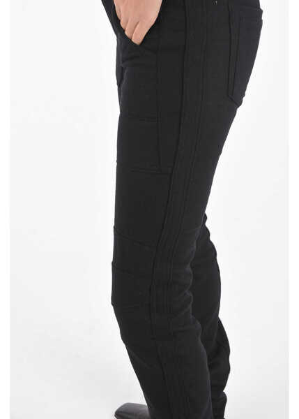 Pantaloni casual Diesel Black Gold Biker Pants Perkuno With Ankle Zip Black Femei (BM 8753583) 3