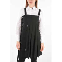 Rochii scurte Black Gold Pinny Dress Daifar With Pleated Detail Femei