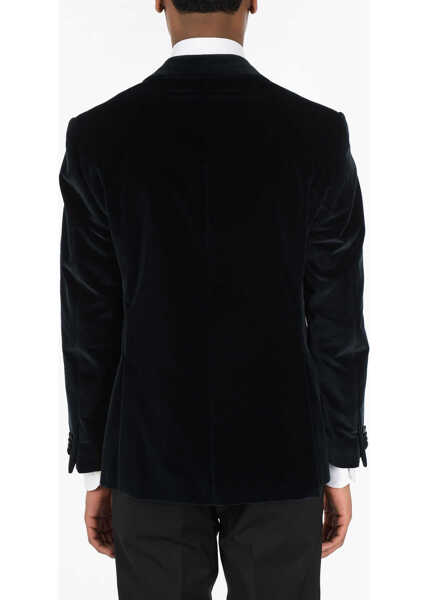 Sacouri CORNELIANI Velvet Academy Ceremony Tuxedo Blazer Blue Barbati (BM 8754555) 2