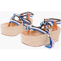 Sandale cu platforma Raffia Wedge Platform Sandals Femei