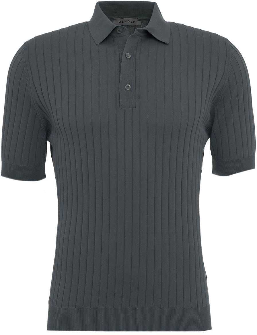 Gender Knitted polo shirt Grey image