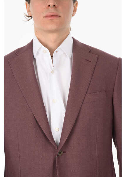 Sacouri CORNELIANI Hopsack Leader Soft Blazer With Patch Pockets Pink Barbati (BM 8757543) 3