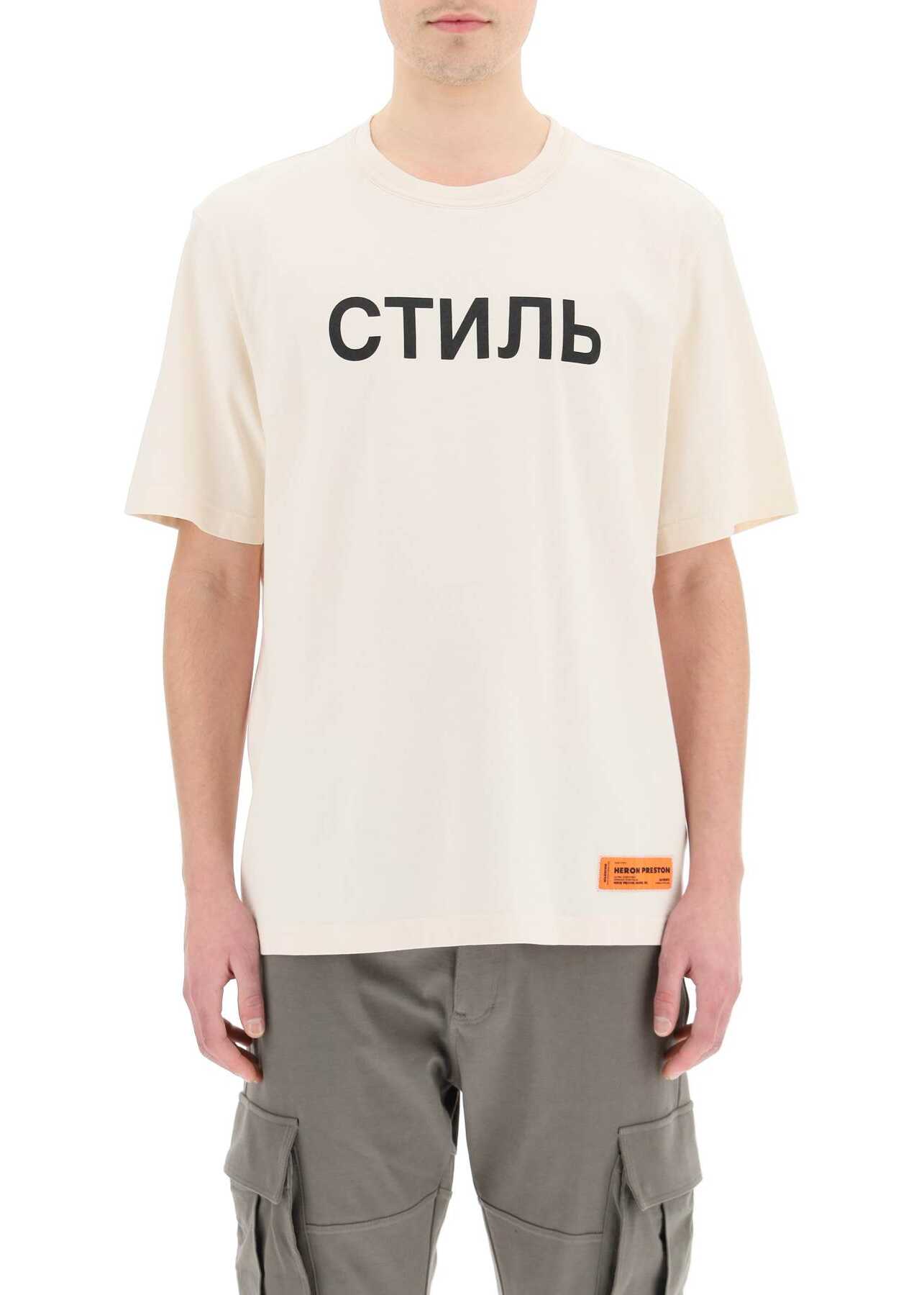 Heron Preston ????? Print T-Shirt HMAA025C99JER002 WHITE BLACK