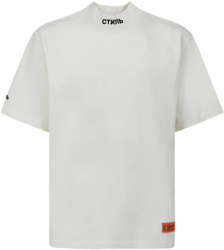 Heron Preston T-Neck T-Shirt HMAA021C99JER001 WHITE/BLACK