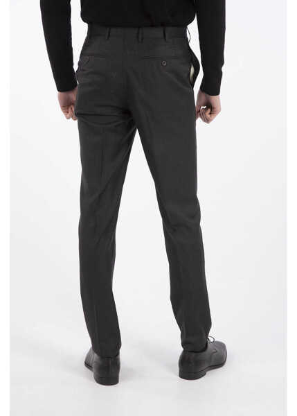 Pantaloni eleganti CORNELIANI Trend 4 Pockets Virgin Wool Pants Gray Barbati (BM 8759631) 2
