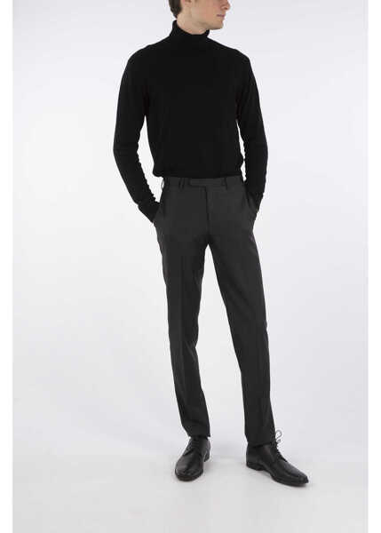 Pantaloni eleganti CORNELIANI Trend 4 Pockets Virgin Wool Pants Gray Barbati (BM 8759631) 4