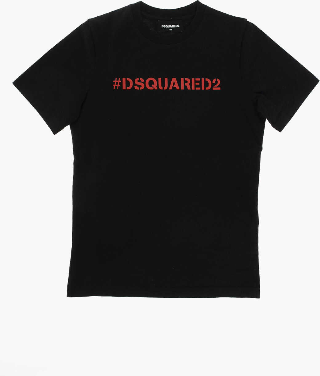 Dsquared2 Kids Logo Printed Crew-Neck T-Shirt Black