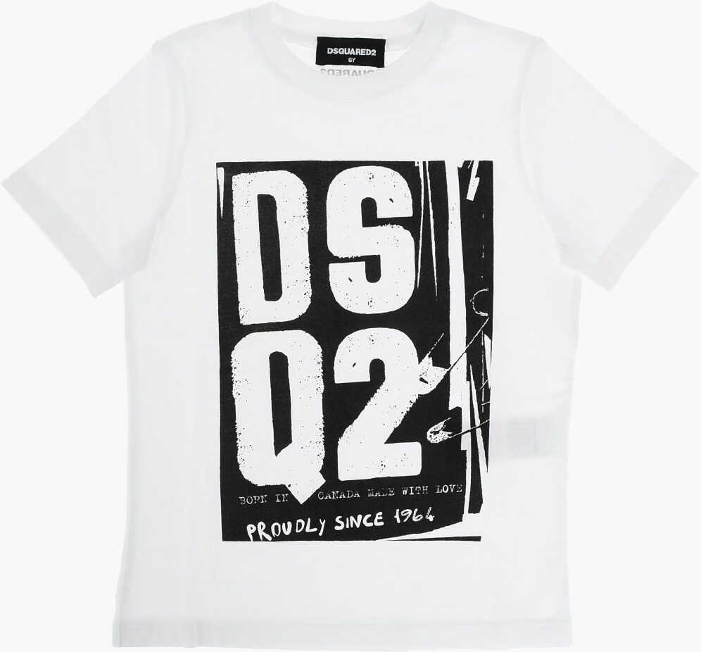 Dsquared2 Kids Printed Crew-Neck T-Shirt White