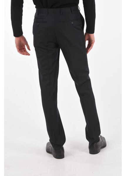 Pantaloni eleganti CORNELIANI Trend Virgin Wool Pants With Pleat Blue Barbati (BM 8759889) 2