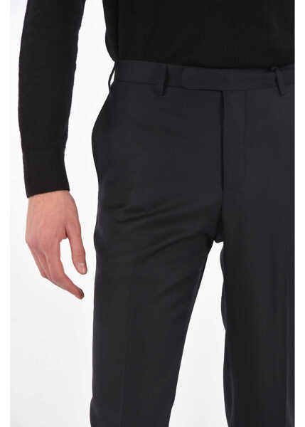Pantaloni eleganti CORNELIANI Trend Virgin Wool Pants With Pleat Blue Barbati (BM 8759889) 3