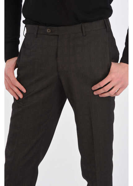 Pantaloni eleganti CORNELIANI District Check Academy Pants Brown Barbati (BM 8759907) 3