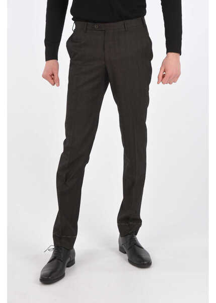 Pantaloni eleganti CORNELIANI District Check Academy Pants Brown Barbati (BM 8759907) 1