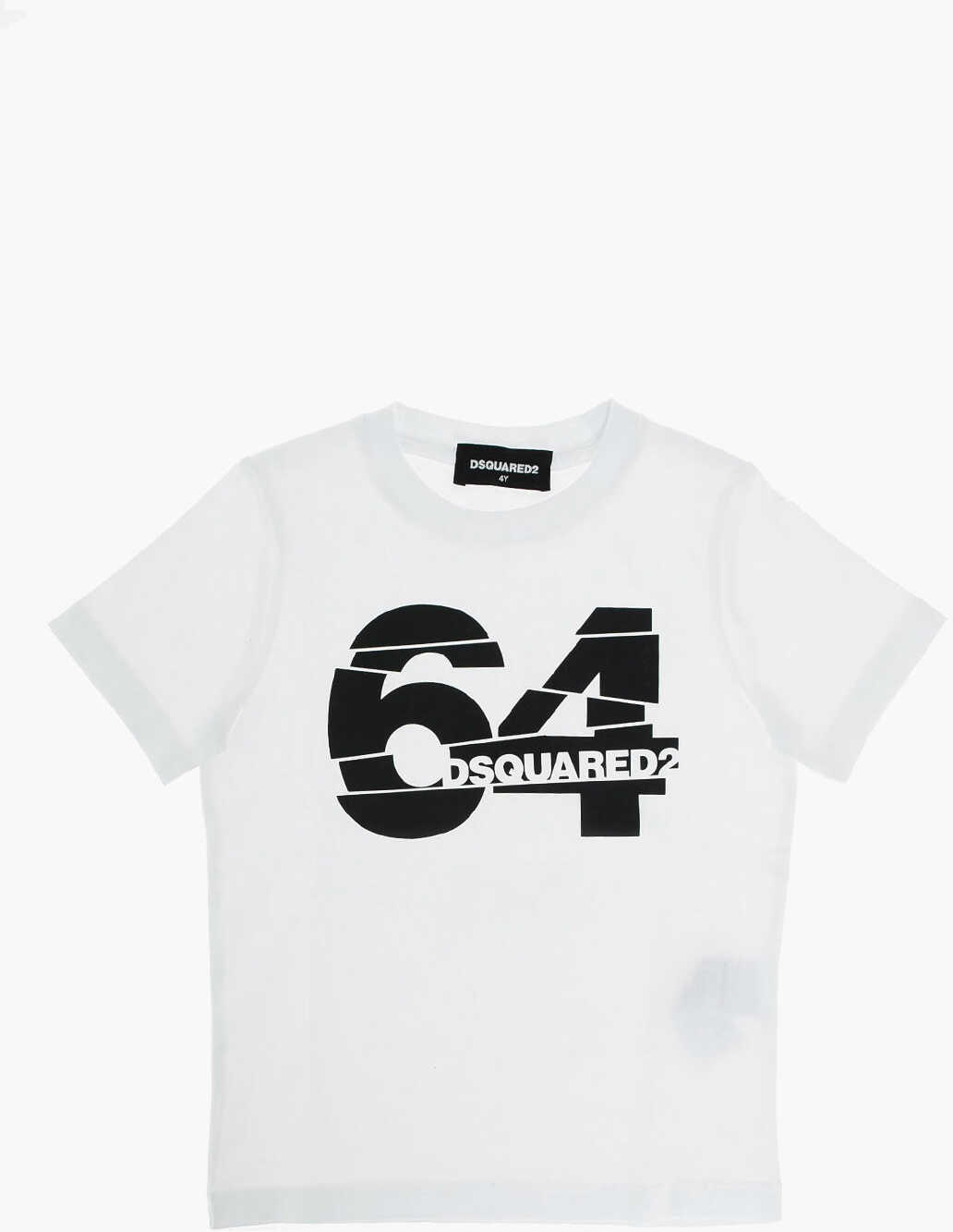 Dsquared2 Kids Printed On Th Front T-Shirt Black & White