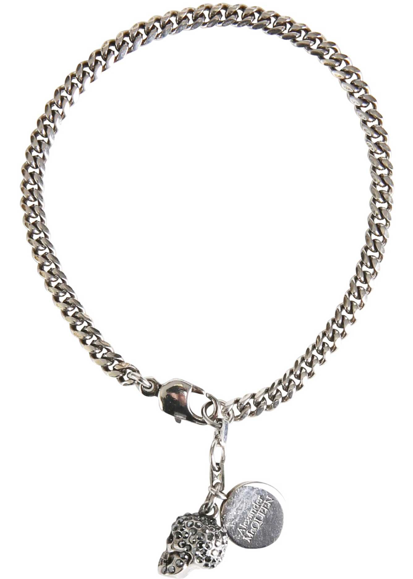 Alexander McQueen Pavè Skull Bracelet 582695_J160Y1177 SILVER