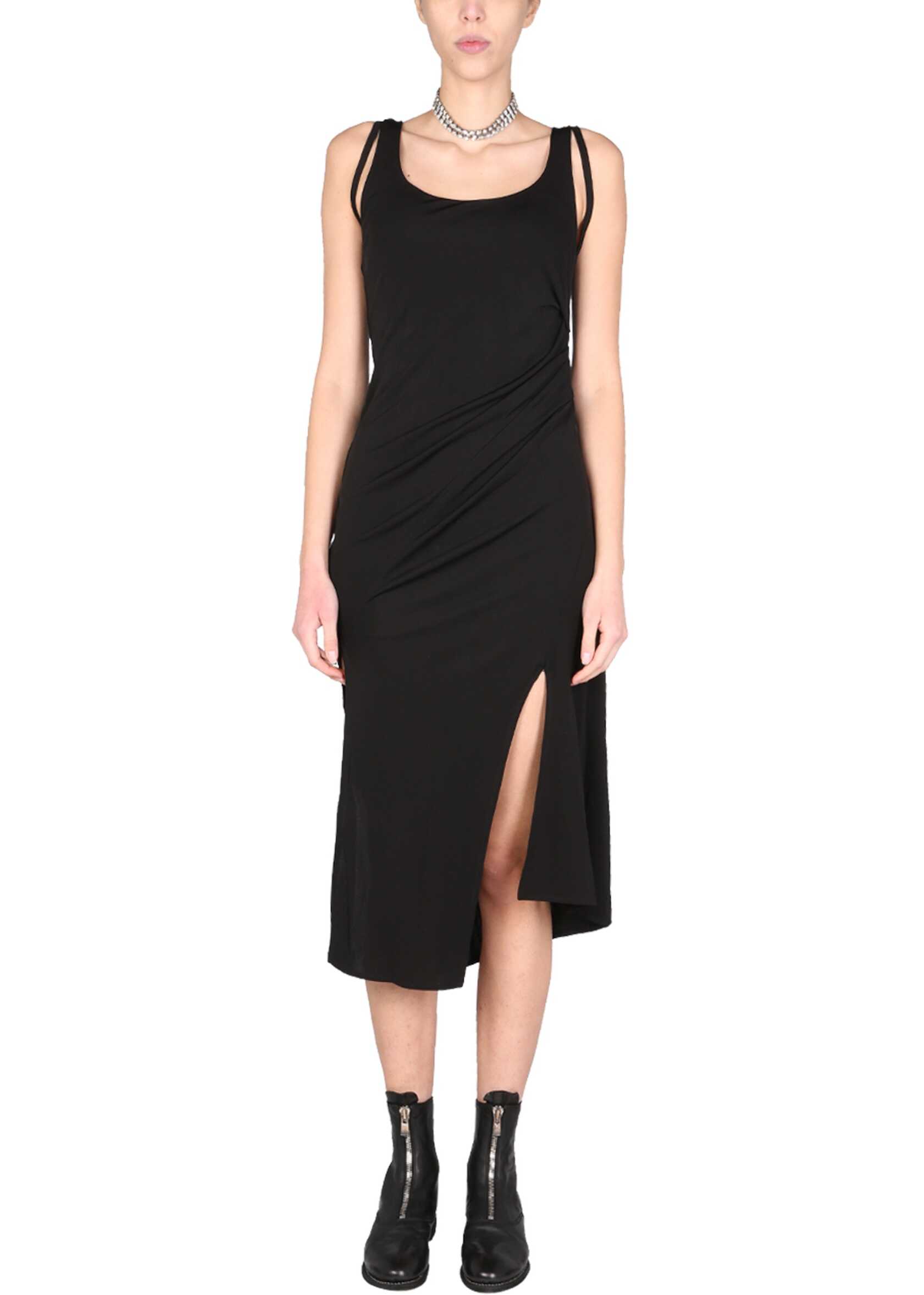 HELMUT LANG Dress With Draping L09HW605_001 BLACK