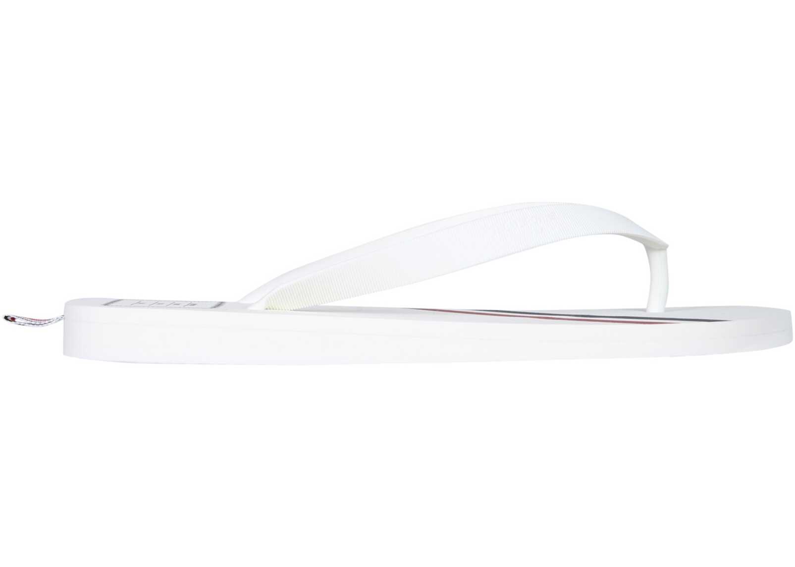 Thom Browne Rubber Thong Sandals WHITE b-mall.ro