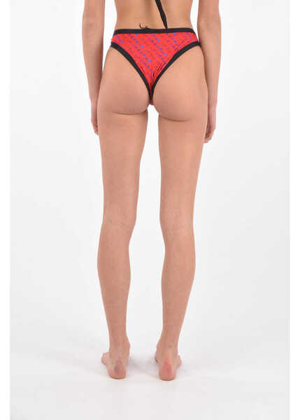 Costume de baie 2 piese Karl Lagerfeld Printed Hipster Bikini Bottom Red Femei (BM 8760645) 2