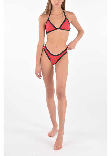 Costume de baie 2 piese Karl Lagerfeld Printed Hipster Bikini Bottom Red Femei (BM 8760645) 4