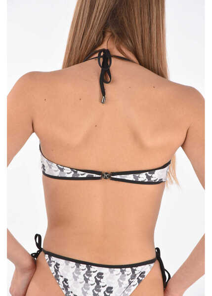 Costume de baie 2 piese Karl Lagerfeld Printed V Wire Bikini Top Gray Femei (BM 8761182) 2