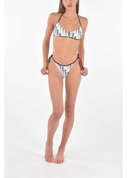 Costume de baie 2 piese Karl Lagerfeld Printed V Wire Bikini Top Gray Femei (BM 8761182) 4
