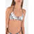 Karl Lagerfeld Printed V Wire Bikini Top Gray